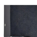 Applique murale extérieure moderne géométrique en métal noir à LED
