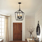 Lampadario a gabbia per candele industriale in metallo regolabile