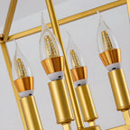 Lampadario a gabbia per candele industriale in metallo regolabile