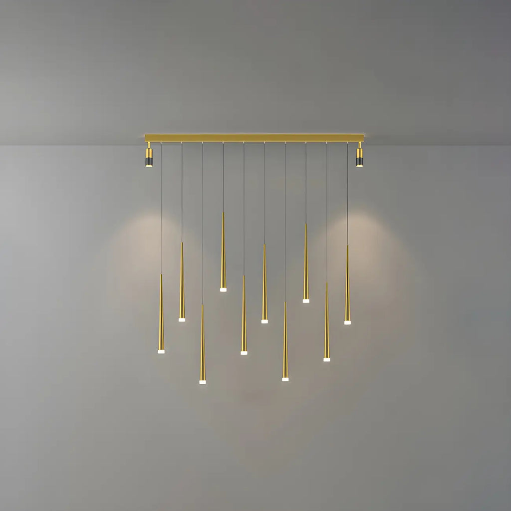 Suspension LED noire moderne et réglable pour îlot de cuisine