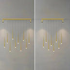 Suspension LED noire moderne et réglable pour îlot de cuisine