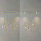 Suspension LED noire moderne et réglable pour îlot de cuisine