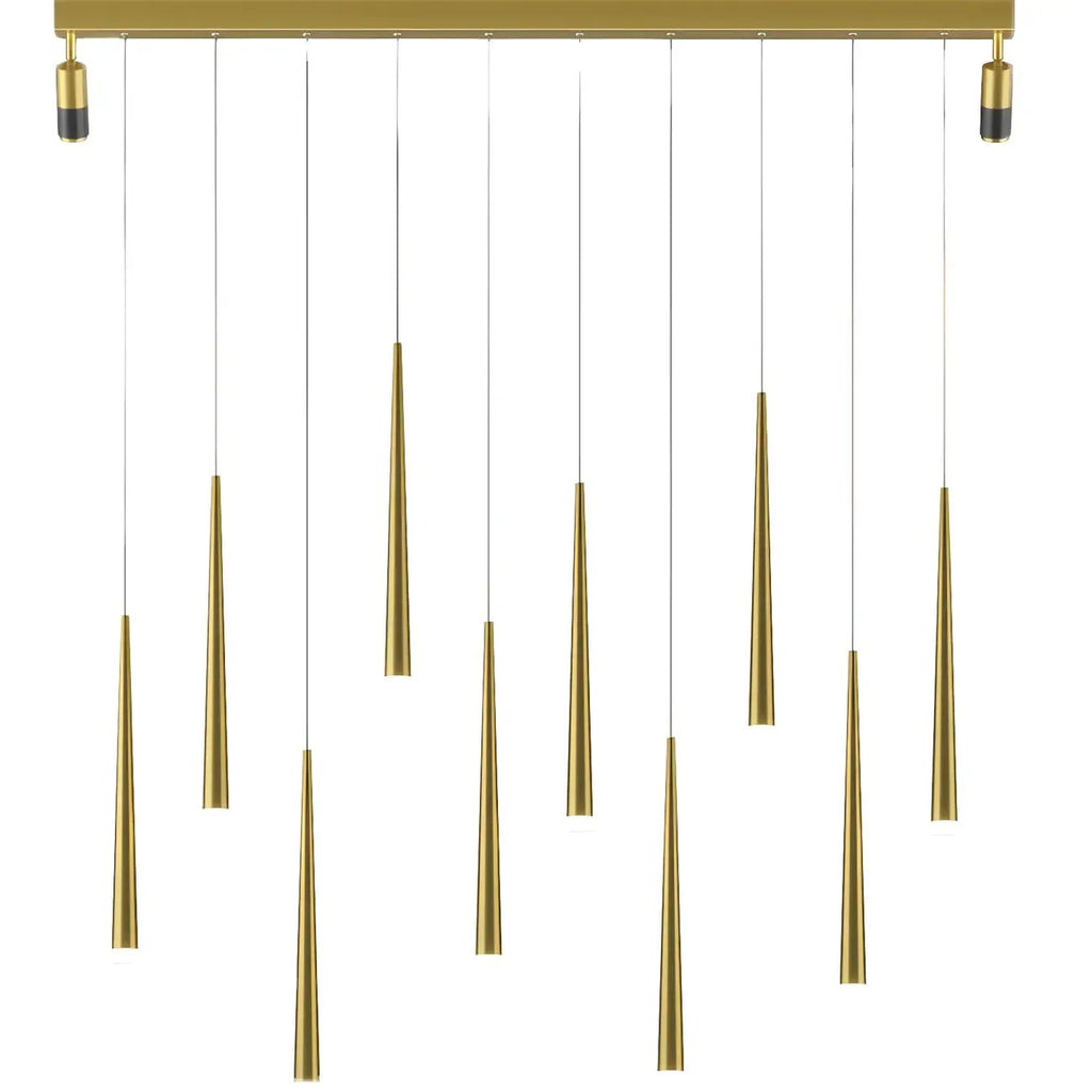 Suspension LED noire moderne et réglable pour îlot de cuisine