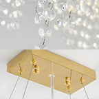 Suspension de cuisine moderne et luxueuse en cristal doré