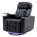 Fauteuil inclinable motorisé de cinéma maison multifonctionnel pivotant à 270°