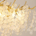 Lampadario moderno oro cristallo per zona pranzo