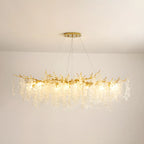 Lampadario moderno oro cristallo per zona pranzo