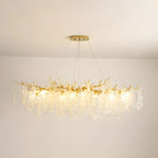 Lampadario moderno oro cristallo per zona pranzo
