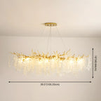 Lampadario moderno oro cristallo per zona pranzo