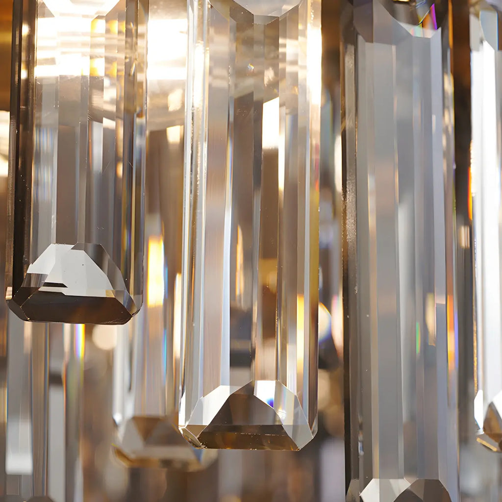 Lustre ovale moderne en cristal réglable pour cuisine