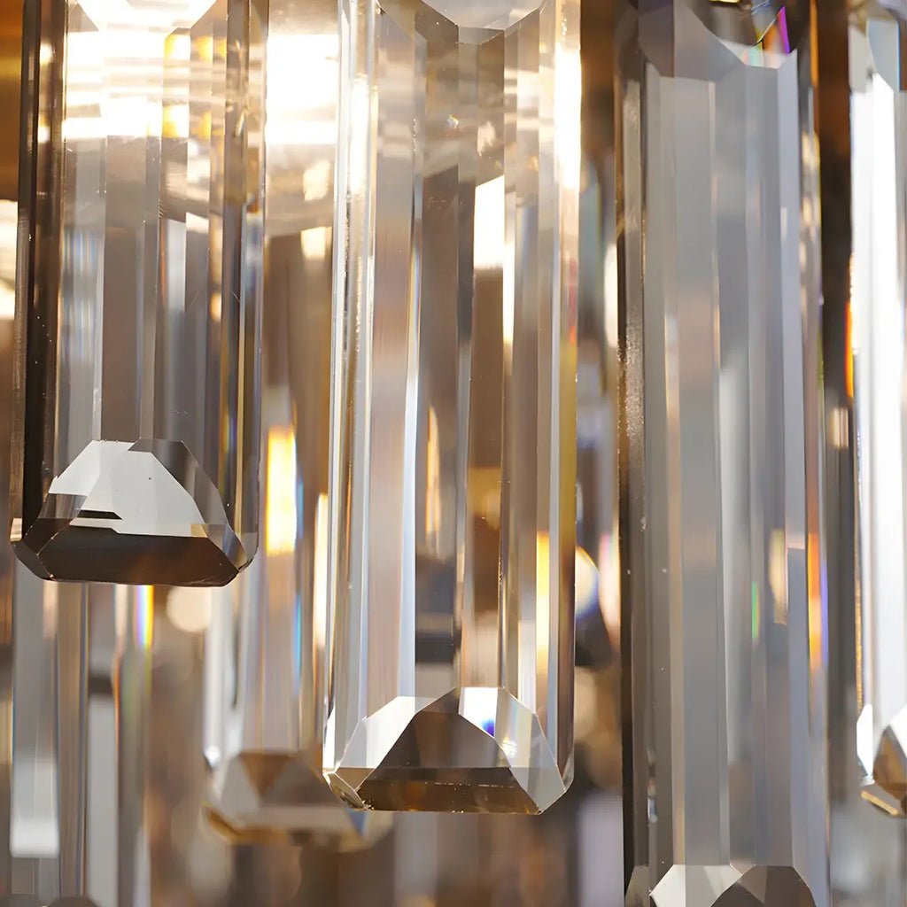 Lustre ovale moderne en cristal réglable pour cuisine