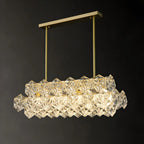 Elegante Lampada a Sospensione Moderna Dorata in Cristallo per Cucina