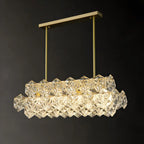 Elegante Lampada a Sospensione Moderna Dorata in Cristallo per Cucina
