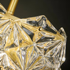 Elegante Lampada a Sospensione Moderna Dorata in Cristallo per Cucina