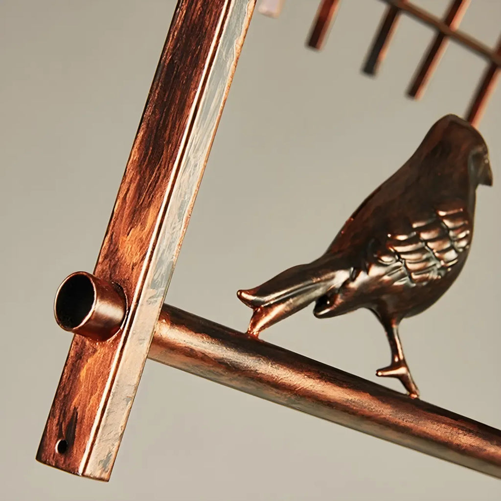 Lampada a sospensione a gabbia in metallo nero elegante