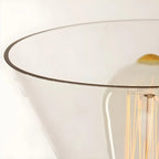 Suspension industrielle géométrique en verre transparent à une lumière pour cuisine