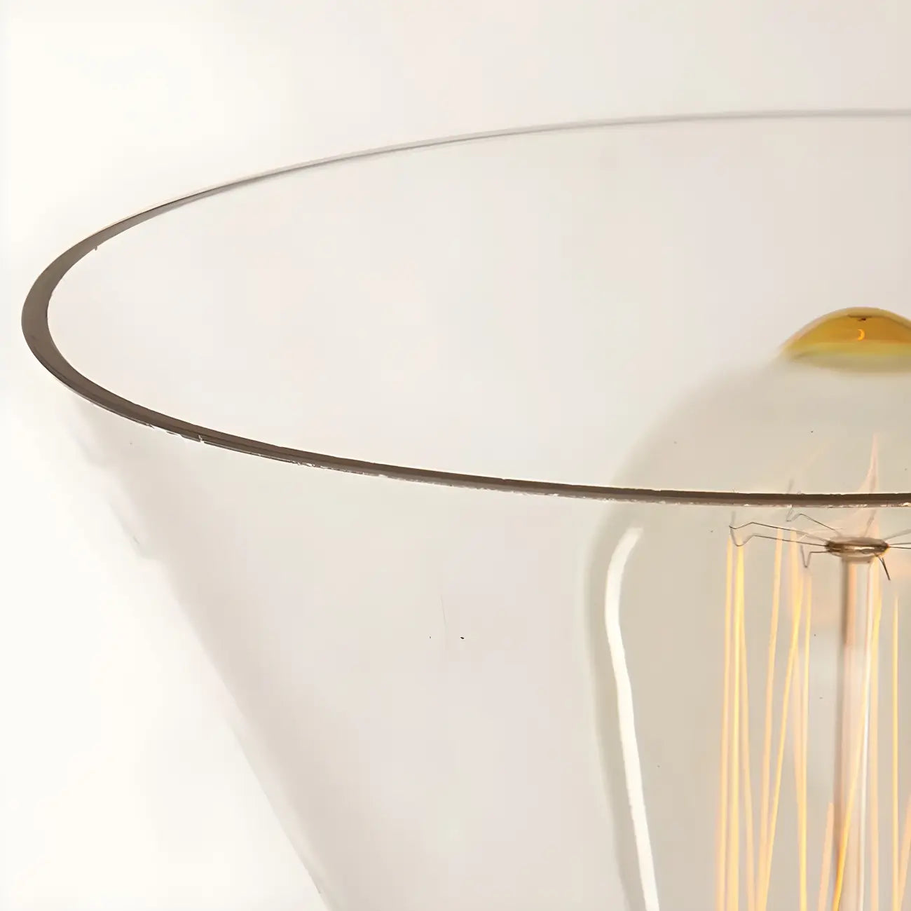 Suspension industrielle géométrique en verre transparent à une lumière pour cuisine