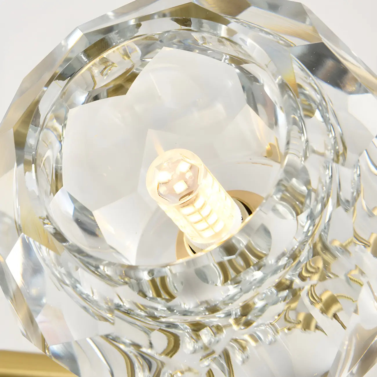 Lustre moderne en cristal doré pour îlot de cuisine