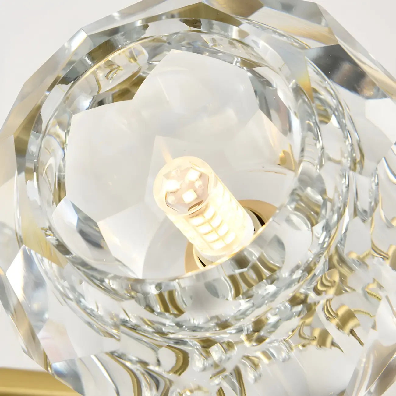 Lustre moderne en cristal doré pour îlot de cuisine