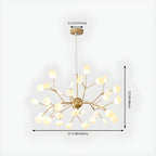Lustre moderne géométrique Sputnik en forme d'étoile