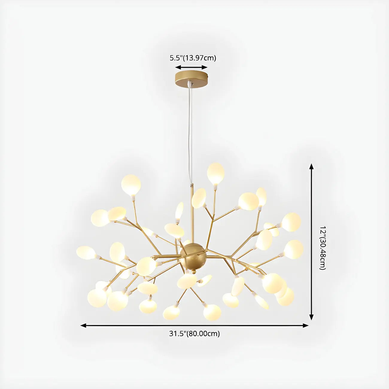 Lustre moderne géométrique Sputnik en forme d'étoile
