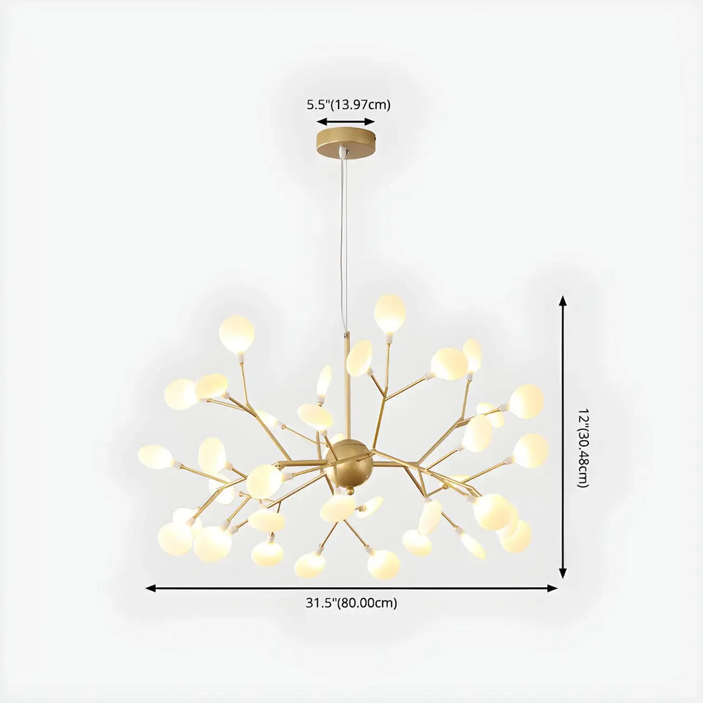 Lustre moderne géométrique Sputnik en forme d'étoile