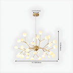 Lustre moderne géométrique Sputnik en forme d'étoile
