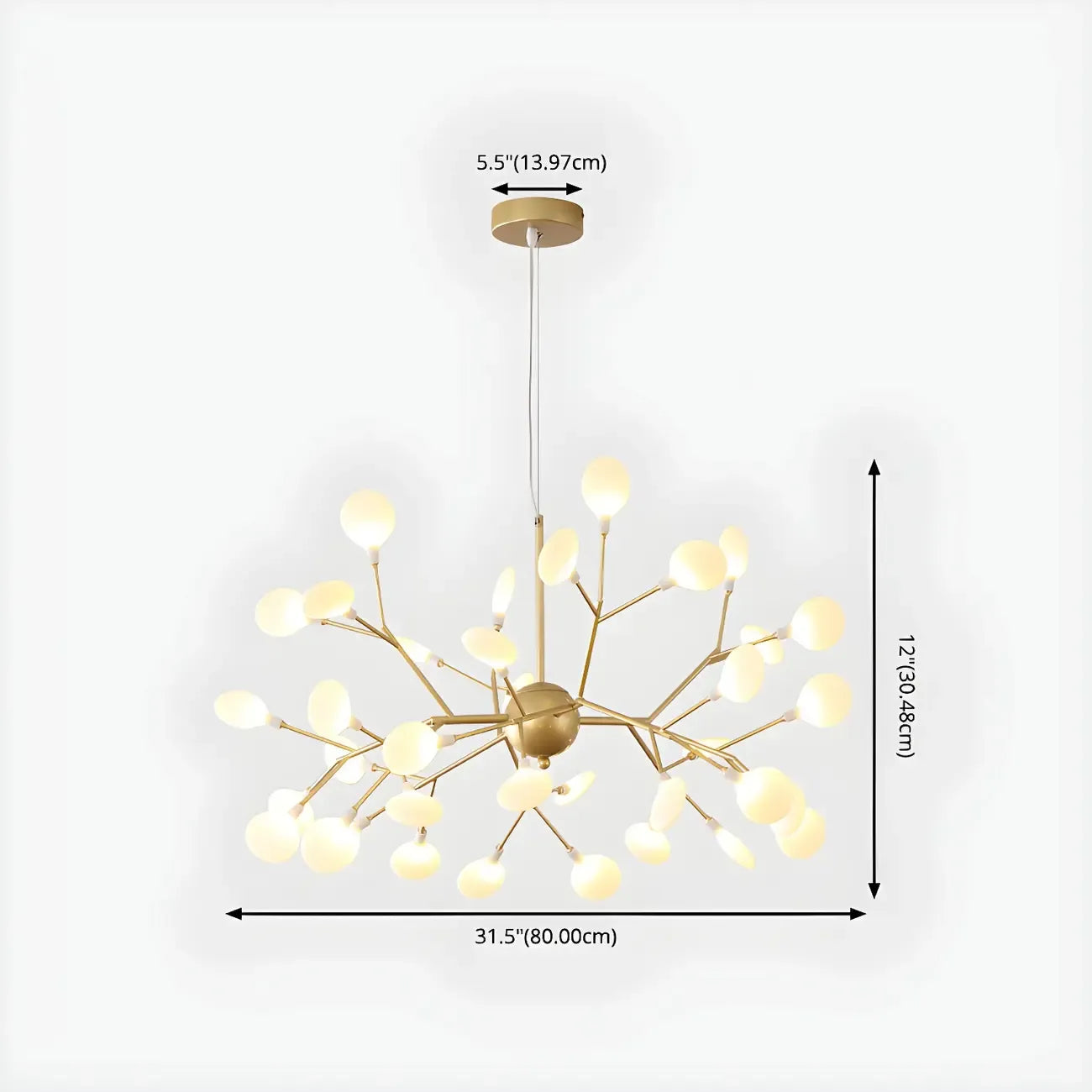 Lustre moderne géométrique Sputnik en forme d'étoile