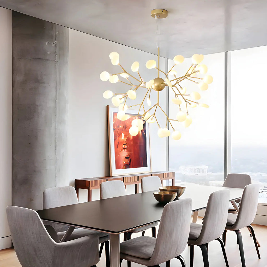 Lustre moderne géométrique Sputnik en forme d'étoile