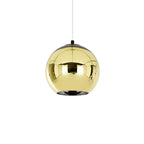 Suspension de cuisine en verre miroir avec globe
