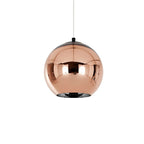 Suspension de cuisine en verre miroir avec globe