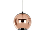 Suspension de cuisine en verre miroir avec globe