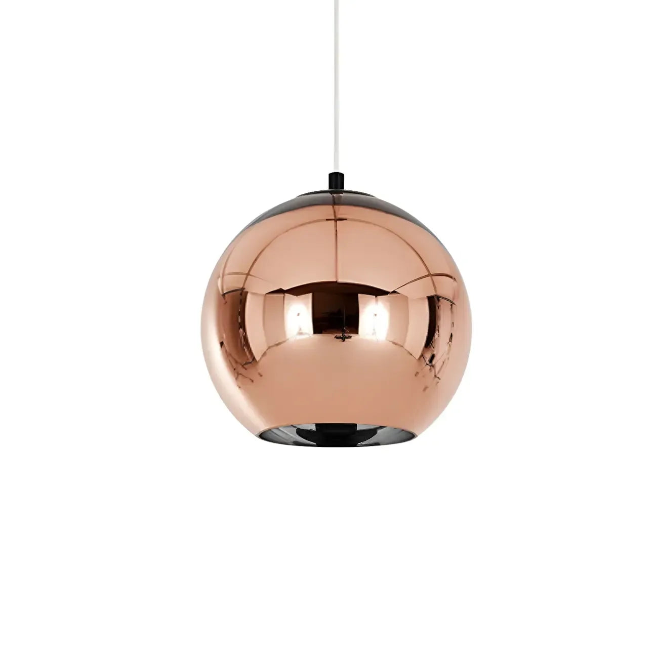 Suspension de cuisine en verre miroir avec globe