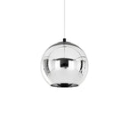 Suspension de cuisine en verre miroir avec globe