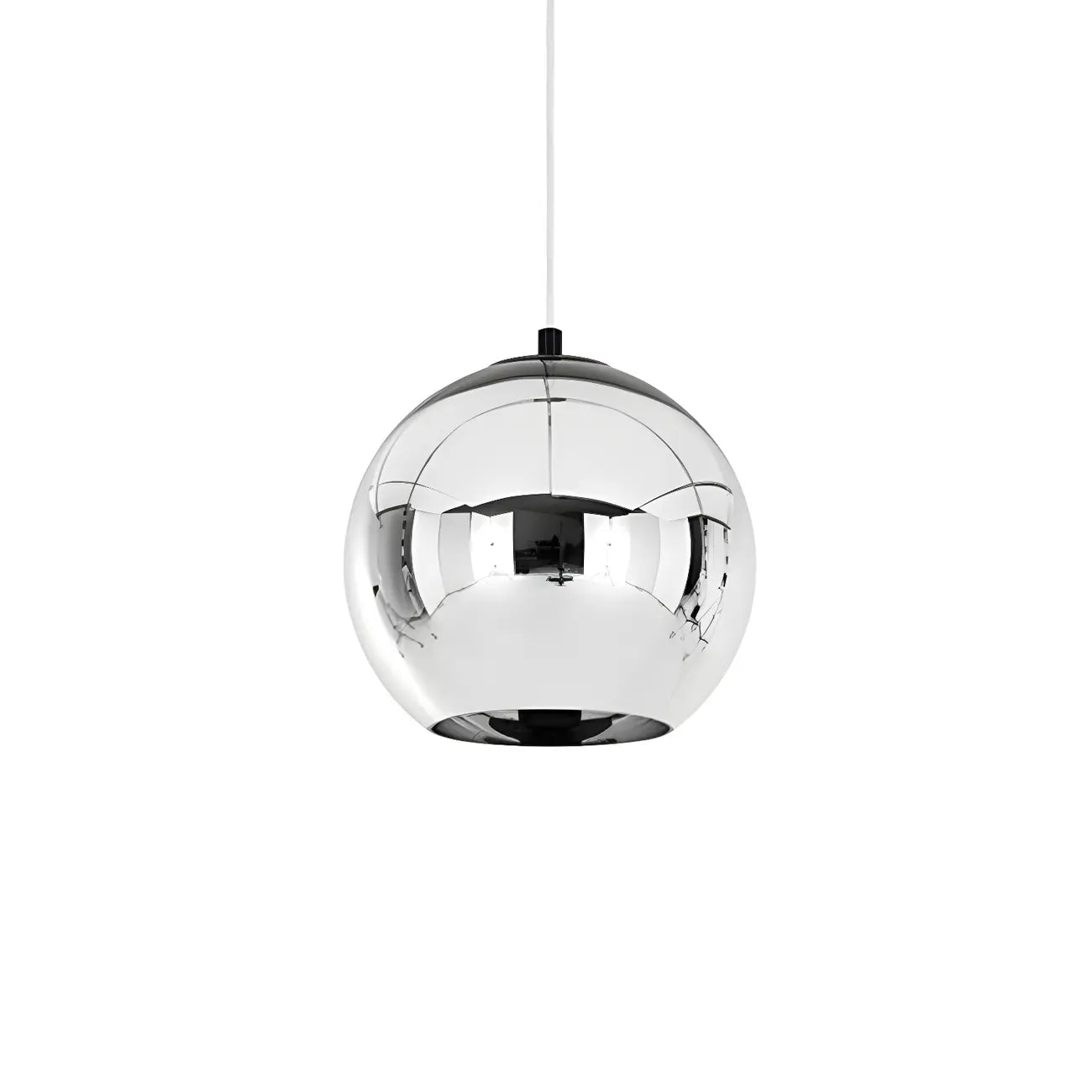 Suspension de cuisine en verre miroir avec globe