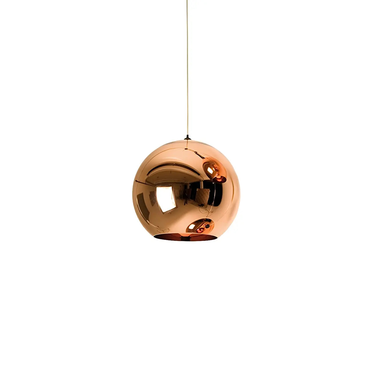 Suspension de cuisine en verre miroir avec globe