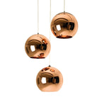 Suspension de cuisine en verre miroir avec globe