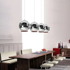 Suspension de cuisine en verre miroir avec globe