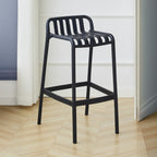 Tabouret de bar minimaliste en plastique pour intérieur et extérieur