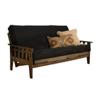Ensemble futon Somette Tucson pleine grandeur en noyer rustique avec matelas