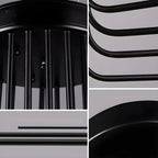 Lustre linéaire moderne en verre noir