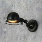 Applique murale industrielle noire à dôme de 12 pouces avec bras réglable