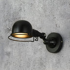 Applique murale industrielle noire à dôme de 12 pouces avec bras réglable