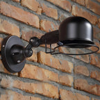 Applique murale industrielle noire à dôme de 12 pouces avec bras réglable