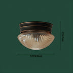 Plafonnier LED encastré en verre ambré bronze classique