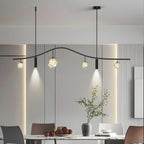 Lampadario a sospensione moderno ed elegante a 6 luci con globi per isola cucina