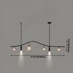 Lampadario a sospensione moderno ed elegante a 6 luci con globi per isola cucina