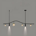 Lampadario a sospensione moderno ed elegante a 6 luci con globi per isola cucina