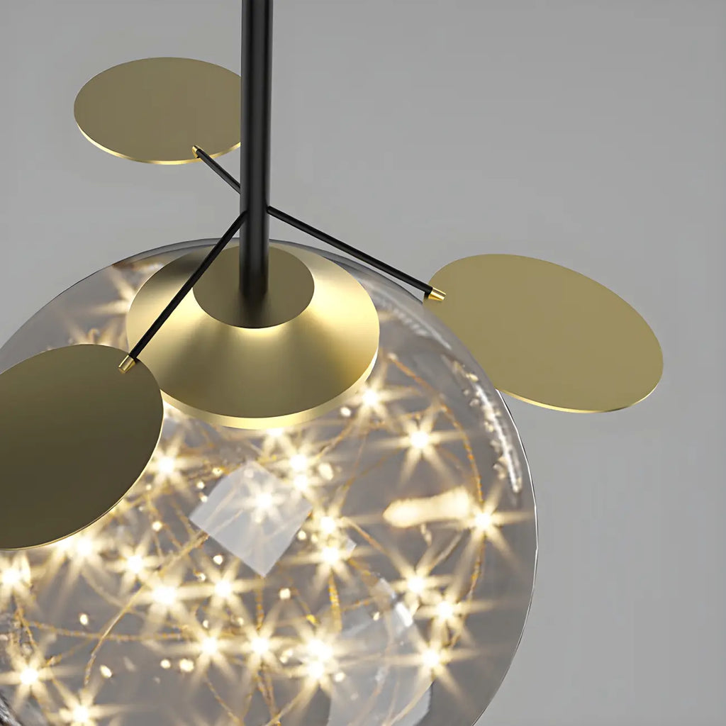Lampadario a sospensione moderno ed elegante a 6 luci con globi per isola cucina