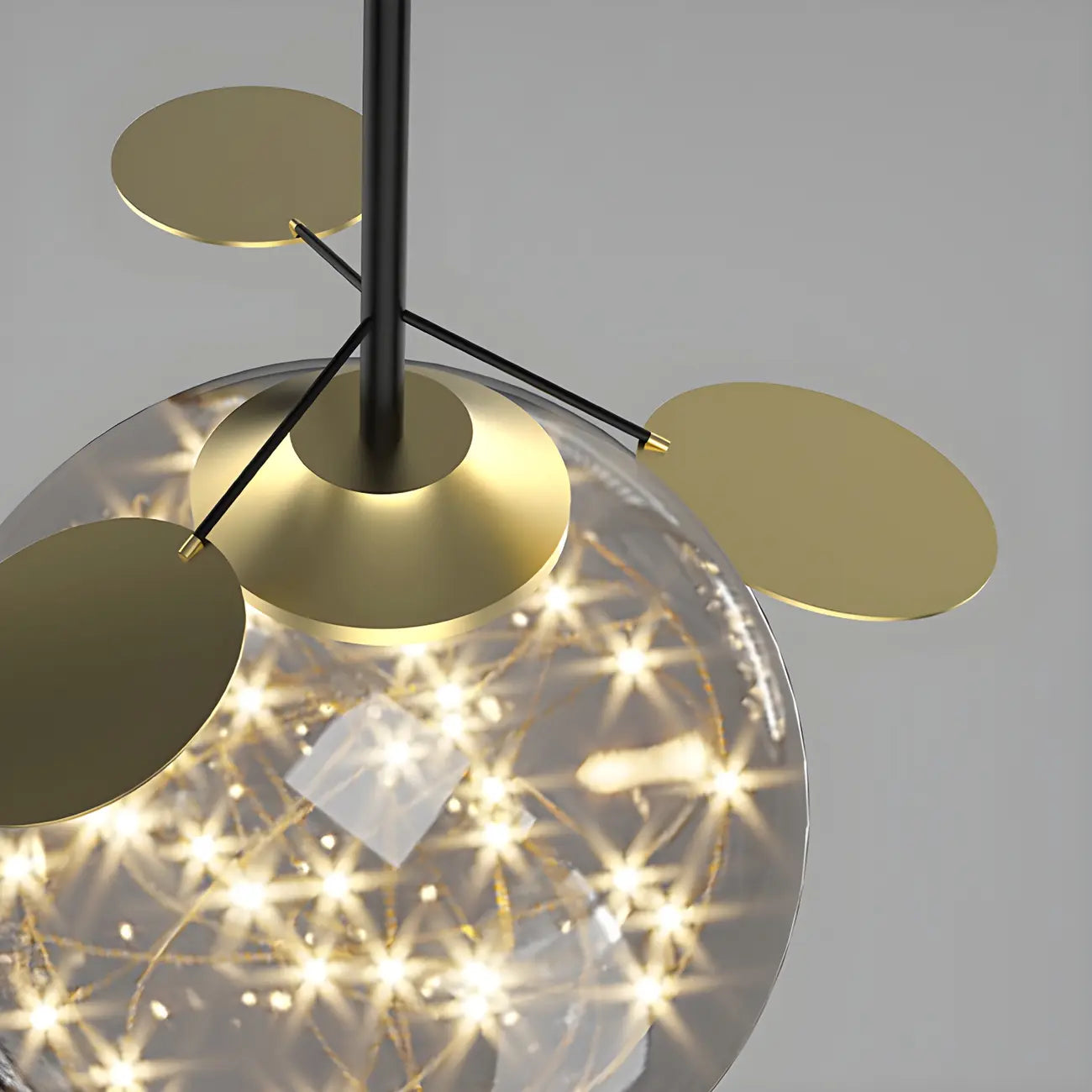 Lampadario a sospensione moderno ed elegante a 6 luci con globi per isola cucina